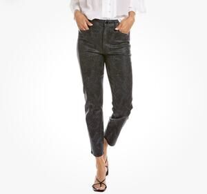 NWT Rag & Bone Nina High Rise Ankle Cigarette Snake Print Coated Jeans Sz 25